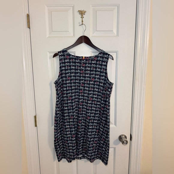 Crown Ivy Dress Montauk Weekend Size Large Bicycles blue pink - Picture 1 of 3